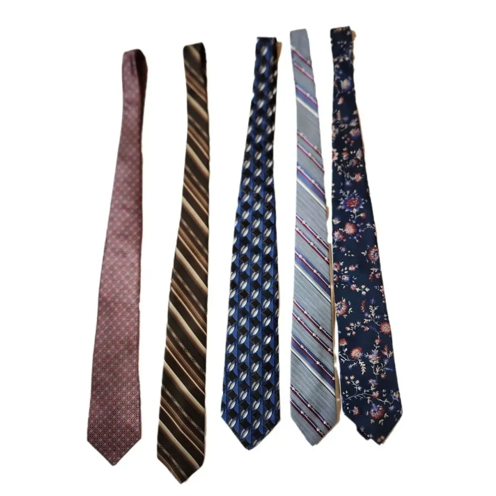 Men’s Polyester Tie Bundle (5) – Includes Vintage Wembley